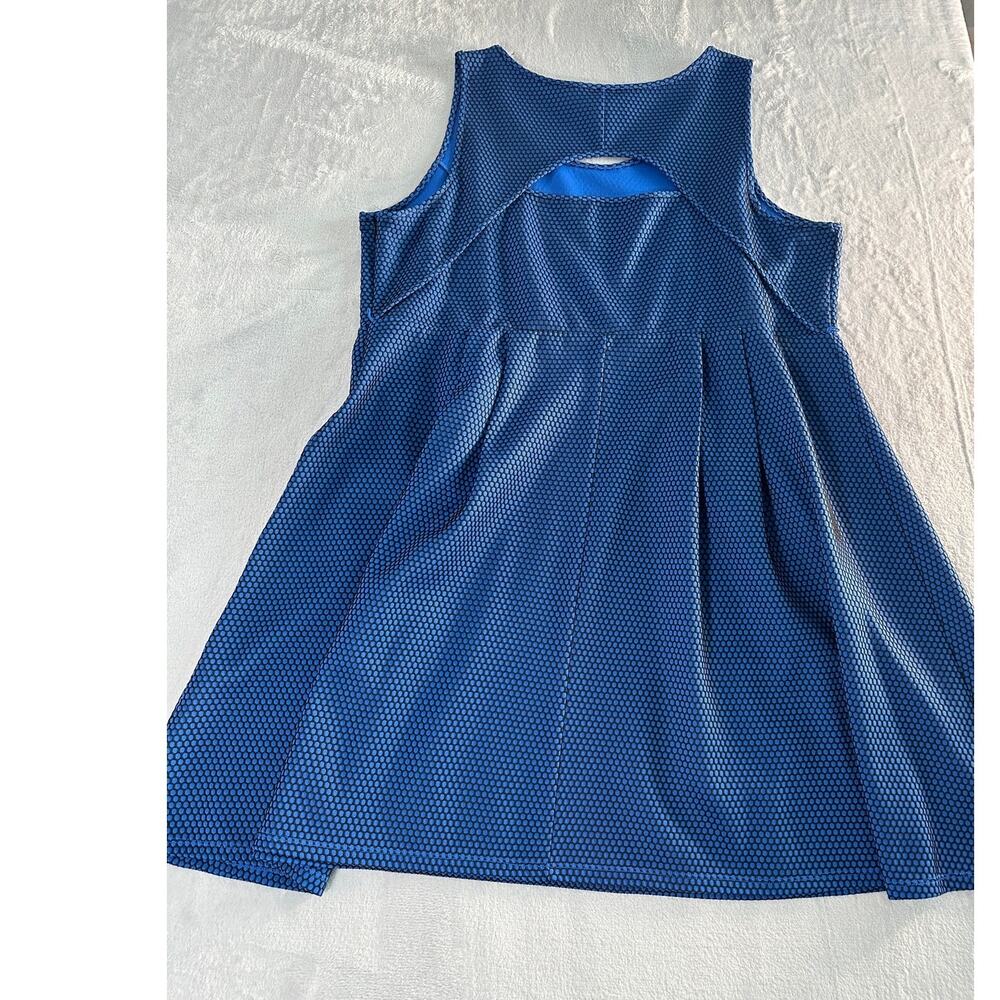 Lane Bryant Cobalt Blue & Black Fit and Flare Skater Dress – Size 26 Plus - Picture 8 of 9